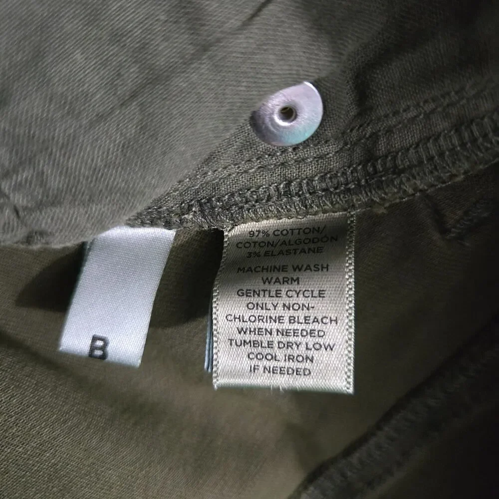 LOFT Women 26/2 Green Low Rise Modern Skinny Crop Raw Hem Jeans - Picture 10 of 16